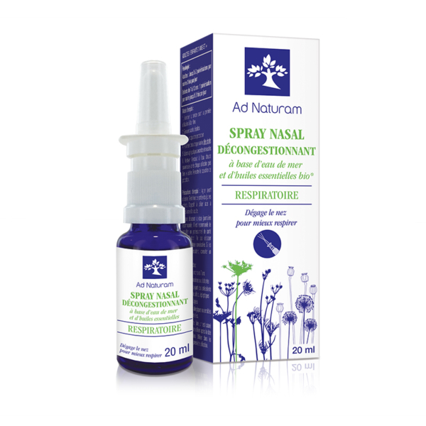 spray nasal a l'eau de mer et aux huiles essentielles BIO Ad Naturam propriétés et bénéfices